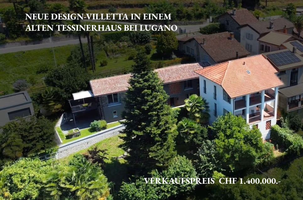 Ticino Villetta - Neue design villetta in einem alten Tessinerhaus bei Lugano, Ticino, Schweiz.