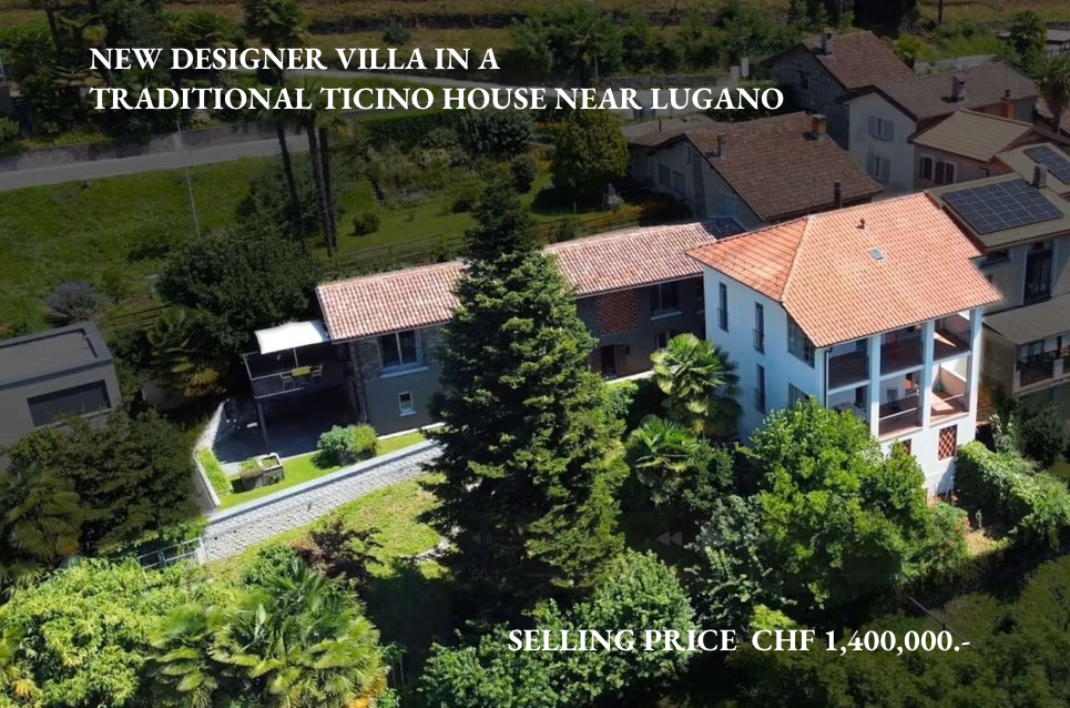 Ticino Villetta - New designer Villa in a traditional Ticino house, Lugano, Ticino, Switzerland.
